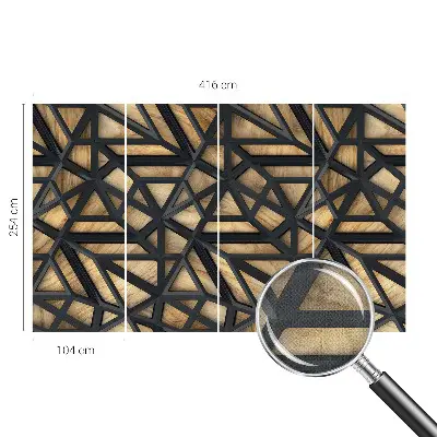 Moderne Fototapete nach Maß mit geometrischem Verbindungsmotiv