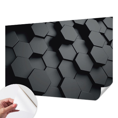 Motivtapete nach Maß mit 3D-Sechsecken