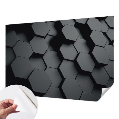 Motivtapete nach Maß mit 3D-Sechsecken