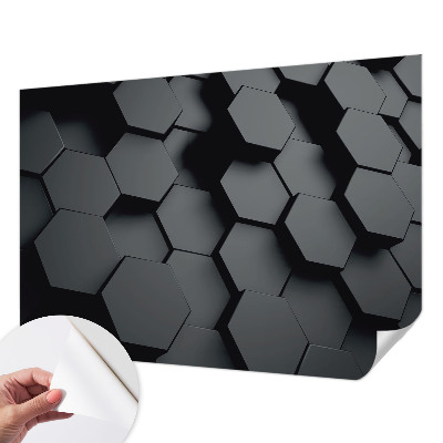 Motivtapete nach Maß mit 3D-Sechsecken