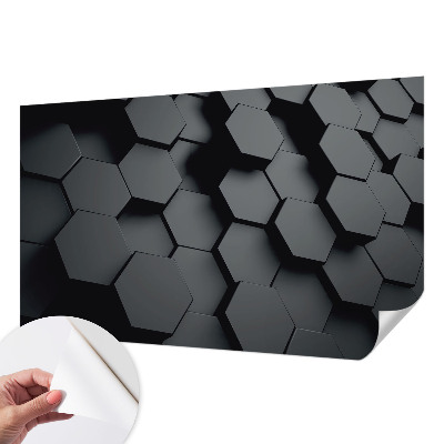 Motivtapete nach Maß mit 3D-Sechsecken