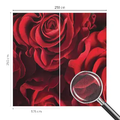 Selbstklebende Fototapete mit rotem Rosenmotiv