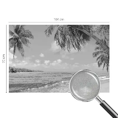 Selbstklebende Fototapete fürs Wohnzimmer mit tropischem Paradies-Motiv