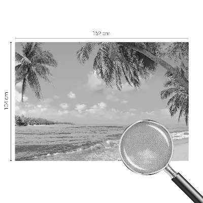 Selbstklebende Fototapete fürs Wohnzimmer mit tropischem Paradies-Motiv