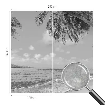 Selbstklebende Fototapete fürs Wohnzimmer mit tropischem Paradies-Motiv