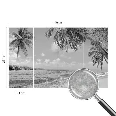 Selbstklebende Fototapete fürs Wohnzimmer mit tropischem Paradies-Motiv