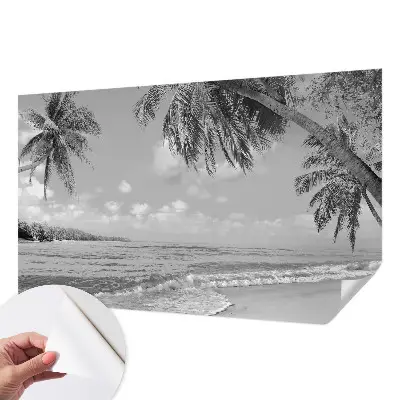 Selbstklebende Fototapete fürs Wohnzimmer mit tropischem Paradies-Motiv