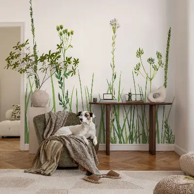Selbstklebende Fototapete fürs Schlafzimmer mit zartem Blumenmotiv