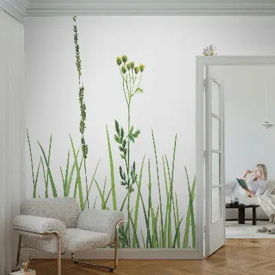 Selbstklebende Fototapete fürs Schlafzimmer mit zartem Blumenmotiv