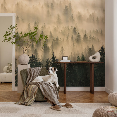 20D-Fototapete fürs Wohnzimmer Waldnebel