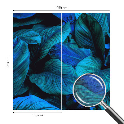 Selbstklebende Fototapete fürs Kinderzimmer Blaue Blätter