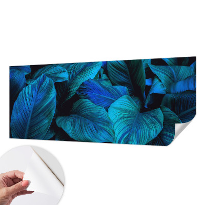 Selbstklebende Fototapete fürs Kinderzimmer Blaue Blätter