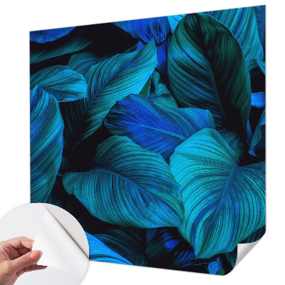 Selbstklebende Fototapete fürs Kinderzimmer Blaue Blätter