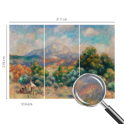 20D-Fototapete fürs Schlafzimmer mit einer Berglandschaft als Motiv