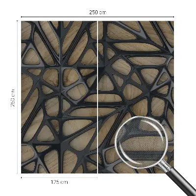 Hochwertige Bildtapete mit Holznetz-Motiv