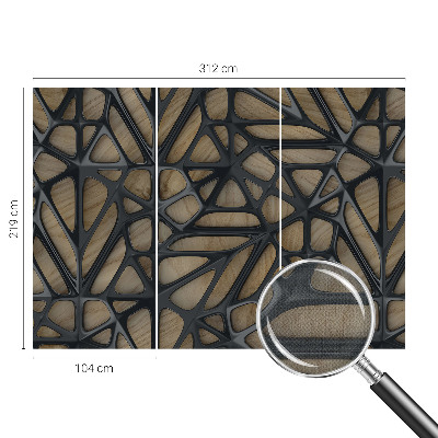 Hochwertige Bildtapete Holznetz