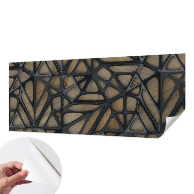 Hochwertige Bildtapete Holznetz