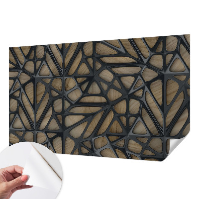 Hochwertige Bildtapete Holznetz