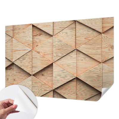 Motivtapete nach Maß mit Holzmosaik-Motiv