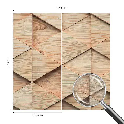 Motivtapete nach Maß mit Holzmosaik-Motiv