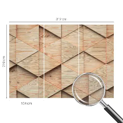 Motivtapete nach Maß mit Holzmosaik-Motiv
