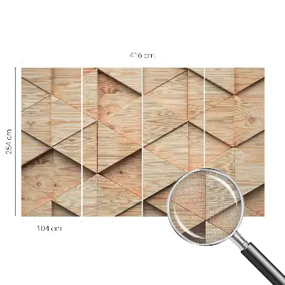Motivtapete nach Maß mit Holzmosaik-Motiv
