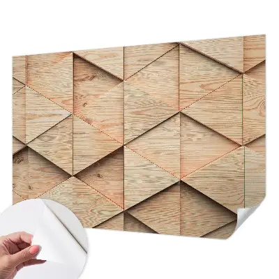 Motivtapete nach Maß mit Holzmosaik-Motiv