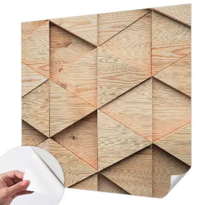Motivtapete nach Maß mit Holzmosaik-Motiv