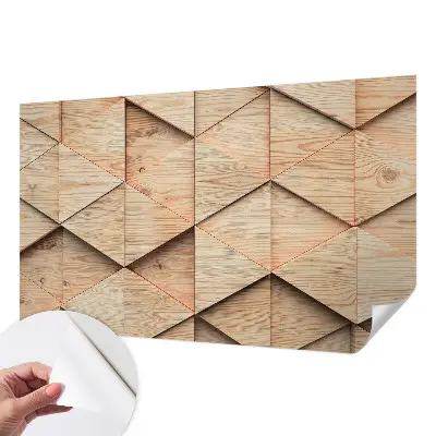 Motivtapete nach Maß mit Holzmosaik-Motiv