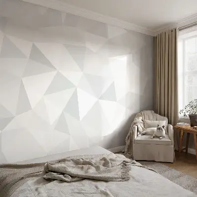 Moderne Fototapete nach Maß mit dreieckigem Mosaikdesign
