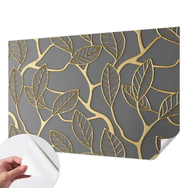 Selbstklebende Fototapete für die Wand mit einem eleganten Blattmotiv