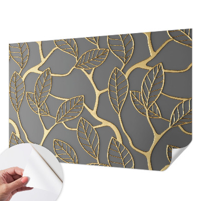 Selbstklebende Fototapete für die Wand mit einem eleganten Blattmotiv