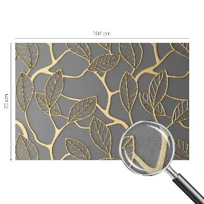 Selbstklebende Fototapete für die Wand mit einem eleganten Blattmotiv