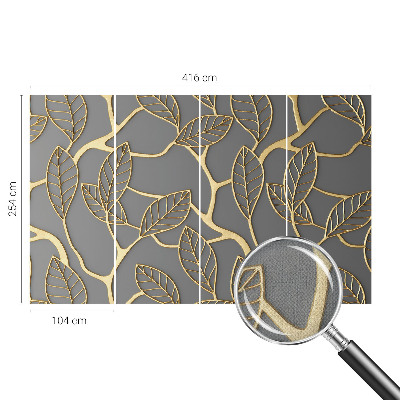 Selbstklebende Fototapete für die Wand Elegante Blätter