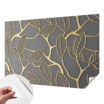 Selbstklebende Fototapete für die Wand mit einem eleganten Blattmotiv