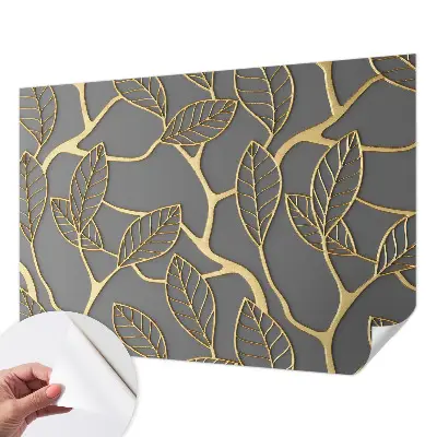 Selbstklebende Fototapete für die Wand mit einem eleganten Blattmotiv