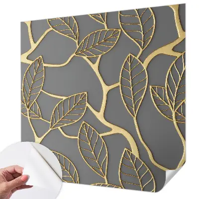 Selbstklebende Fototapete für die Wand mit einem eleganten Blattmotiv