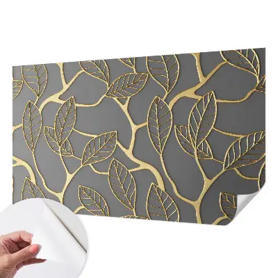 Selbstklebende Fototapete für die Wand mit einem eleganten Blattmotiv