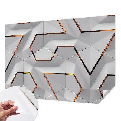 Selbstklebende Fototapete fürs Schlafzimmer Dreidimensionale Muster