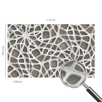 21D-Fototapete mit geometrischem Netzwerkdesign