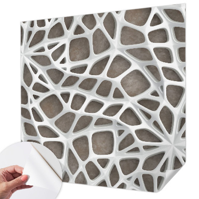 21D-Fototapete mit geometrischem Netzwerkdesign