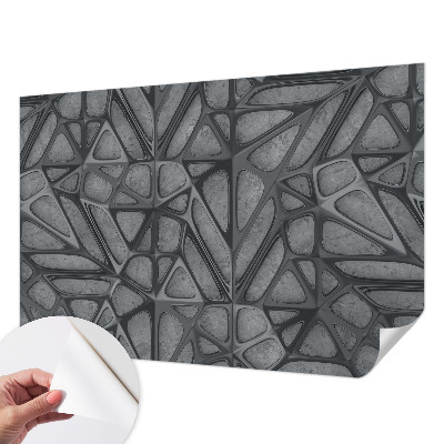 21D-Fototapete fürs Schlafzimmer mit geometrischem Muster