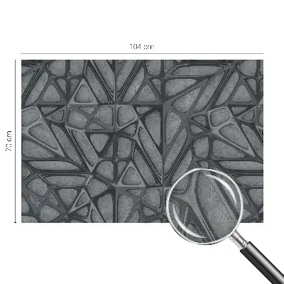21D-Fototapete fürs Schlafzimmer mit geometrischem Muster