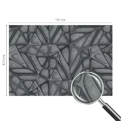 21D-Fototapete fürs Schlafzimmer mit geometrischem Muster