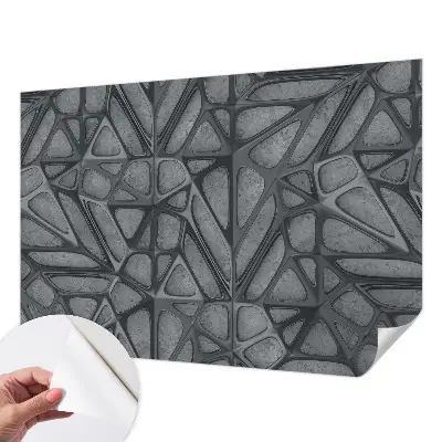 21D-Fototapete fürs Schlafzimmer mit geometrischem Muster