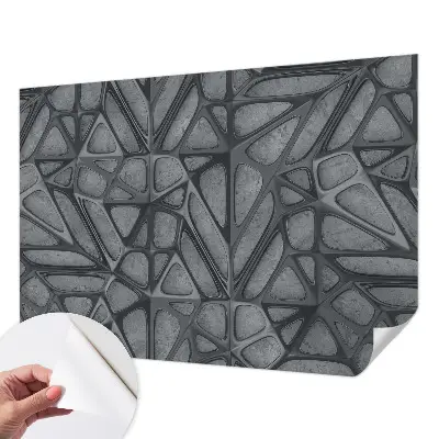 21D-Fototapete fürs Schlafzimmer mit geometrischem Muster