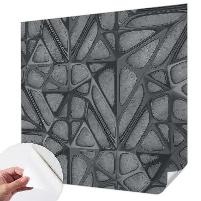 21D-Fototapete fürs Schlafzimmer mit geometrischem Muster