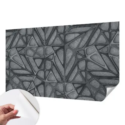 21D-Fototapete fürs Schlafzimmer mit geometrischem Muster
