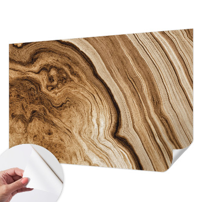 21D-Fototapete fürs Wohnzimmer mit Holzmaserung