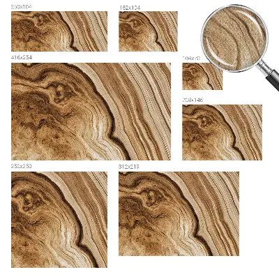 21D-Fototapete fürs Wohnzimmer mit Holzmaserung